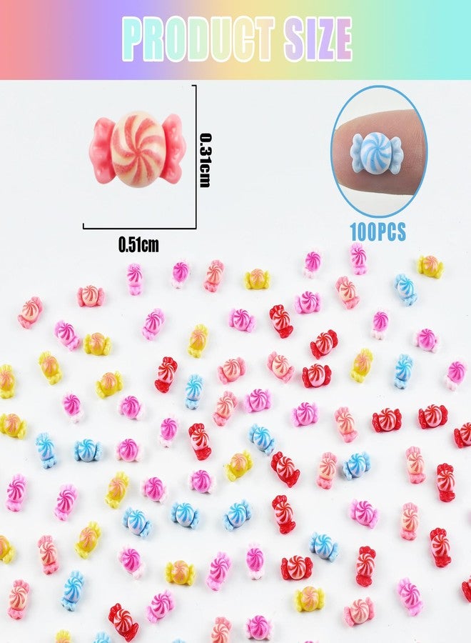 HOMICO 100 Pieces Tiny Candy for Dollhouse Miniatures Resin Food for Crafts Mini Candy for Dollhouse Mini Kitchen Micro Landscaping Decoration - Image 3